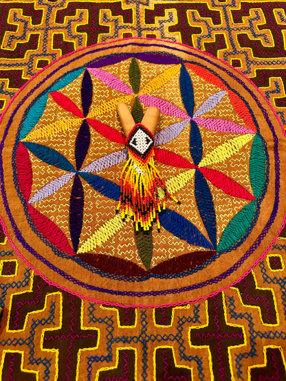 Kutakina Beaded Wooden Kuripe